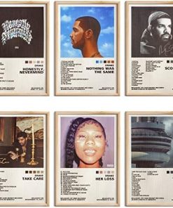 Drake Poster Set of 6 Album Cover Posters 8 by 12 inch Music Posters for Room Aesthetic Canvas Wall Art for Teens Room Decor UNFRAMED (Drake)