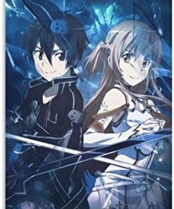 Sword Art Online Kirito Canvas Print Home Decorations Posters For Room Aesthetic Wall Art Poster Unframe 12x18inch(30x45cm)