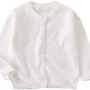 Toddler Boys Girls Crewneck Cardigan Sweaters Long Sleeve Kids Button Cotton School Uniform Knit Tops Outwear