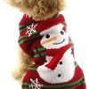 NACOCO Dog Snow Sweaters Snowman Sweaters Xmas Dog Holiday Sweaters New Year Christmas Sweater Pet Clothes for Small Dog and Cat(Snowman,XXS)