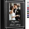 Photo Album 4x6 50 Photos Leather Cover Wedding Photo Albums Extra Large Capacity Picture Book with Beautiful Prints Presents for Wedding Baby Vacation Black